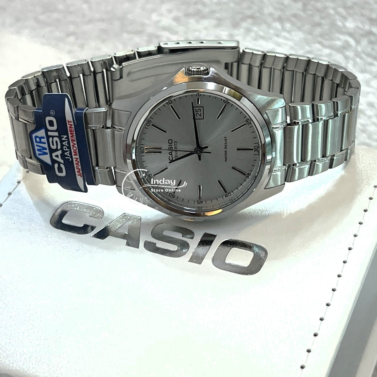 Casio Fashion Men's Watch MTP-1183A-7A Silver Plated Stainless Steel Band Triple-fold Clasp Mineral Glass