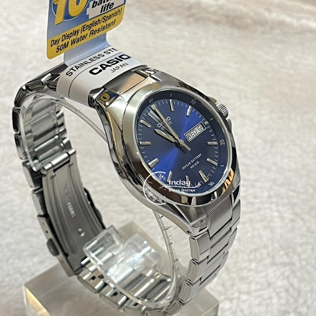 Casio Fashion Men's Watch MTP-1228D-2A Stainless Steel Strap Mineral glass