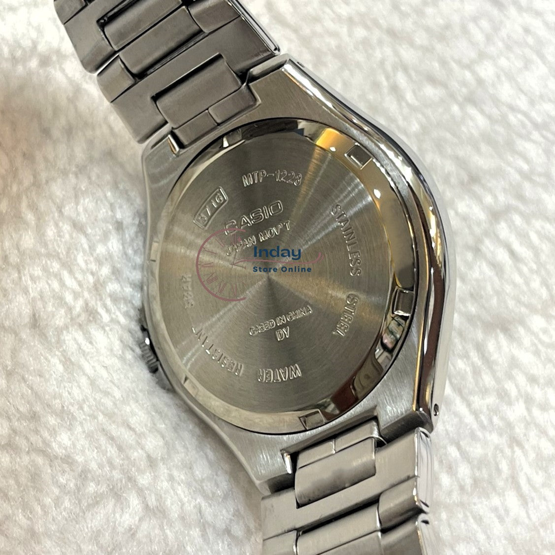 Casio Fashion Men's Watch MTP-1228D-2A Stainless Steel Strap Mineral glass