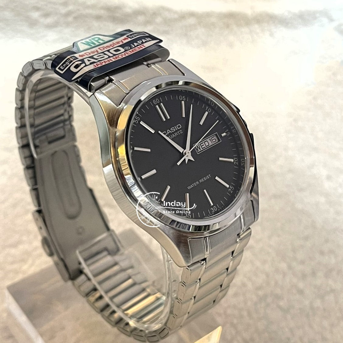 Casio Fashion Men's Watch MTP-1239D-1A Stainless Steel Band Mineral Glass