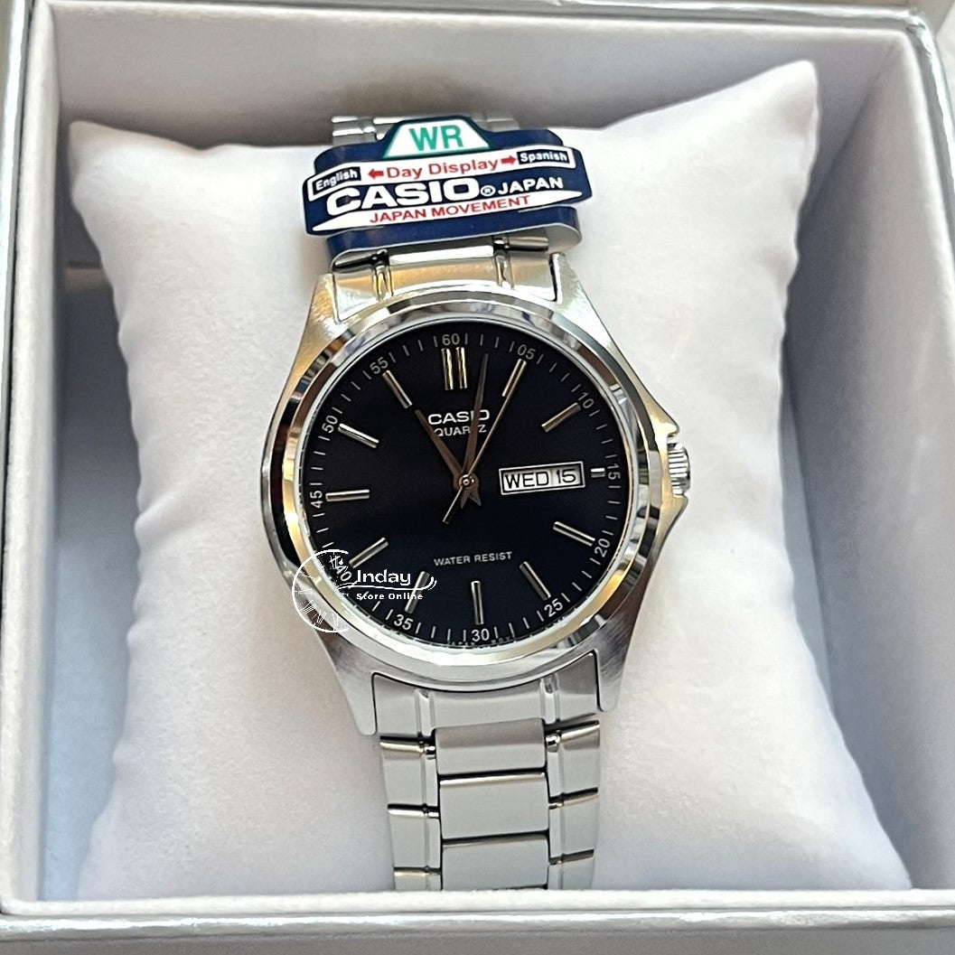 Casio Fashion Men's Watch MTP-1239D-1A Stainless Steel Band Mineral Glass