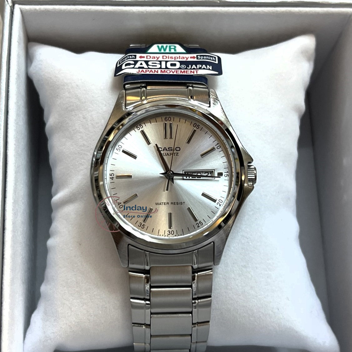 Casio Fashion Men's Watch MTP-1239D-7A Stainless Steel Band Mineral Glass