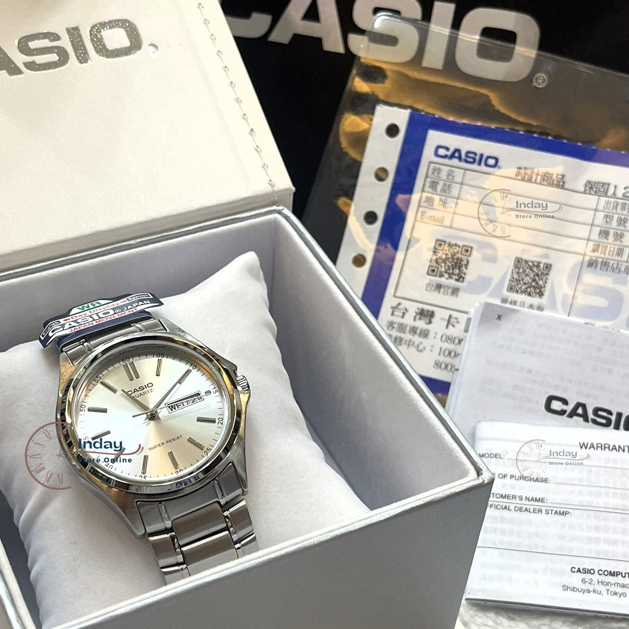 Casio Fashion Men's Watch MTP-1239D-7A Stainless Steel Band Mineral Glass