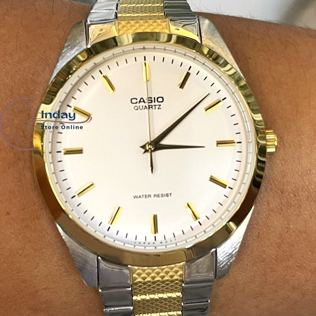 Casio Fashion Men's Watch MTP-1274SG-7A Two-tone Stainless Steel Band