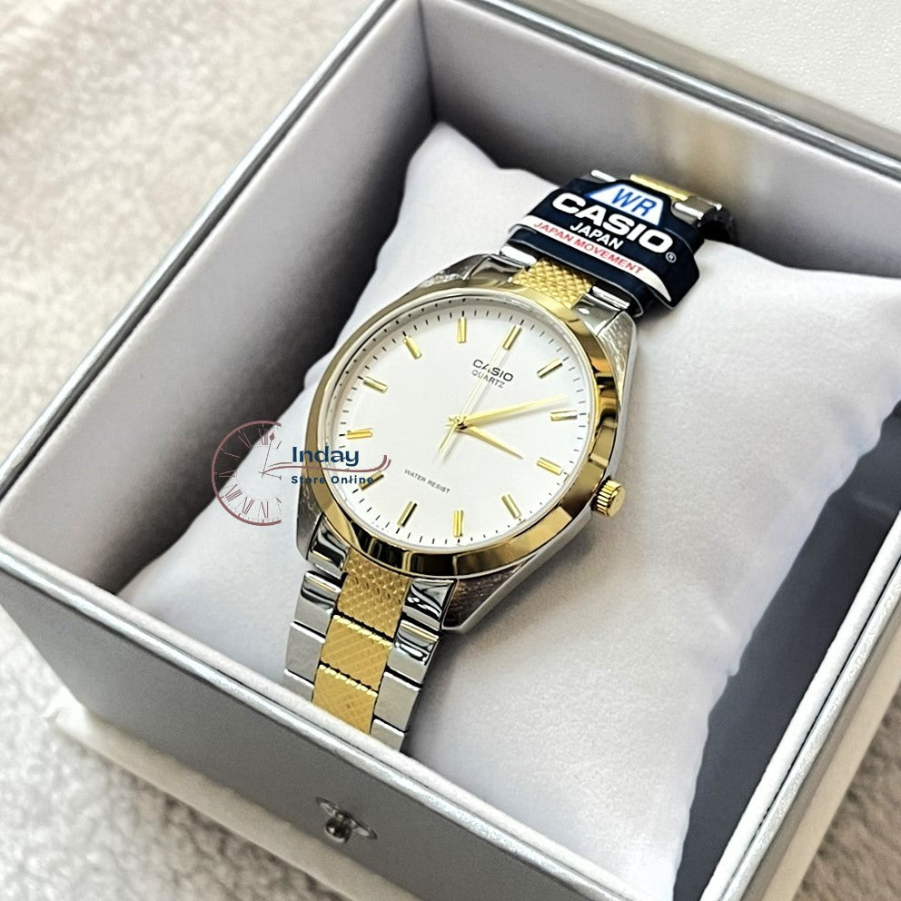 Casio Fashion Men's Watch MTP-1274SG-7A Two-tone Stainless Steel Band