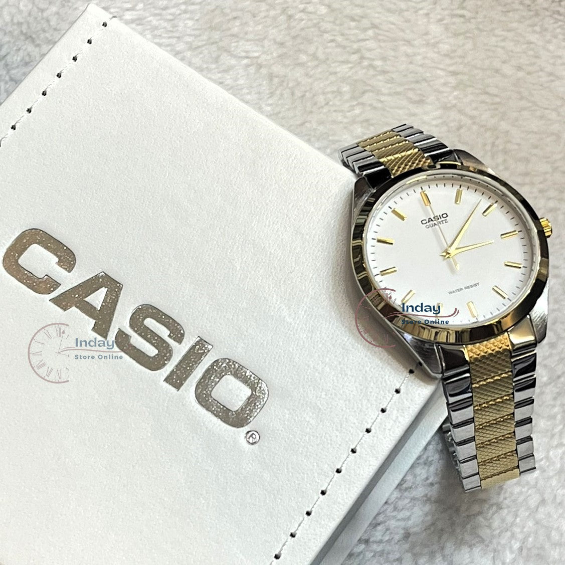 Casio Fashion Men's Watch MTP-1274SG-7A Two-tone Stainless Steel Band