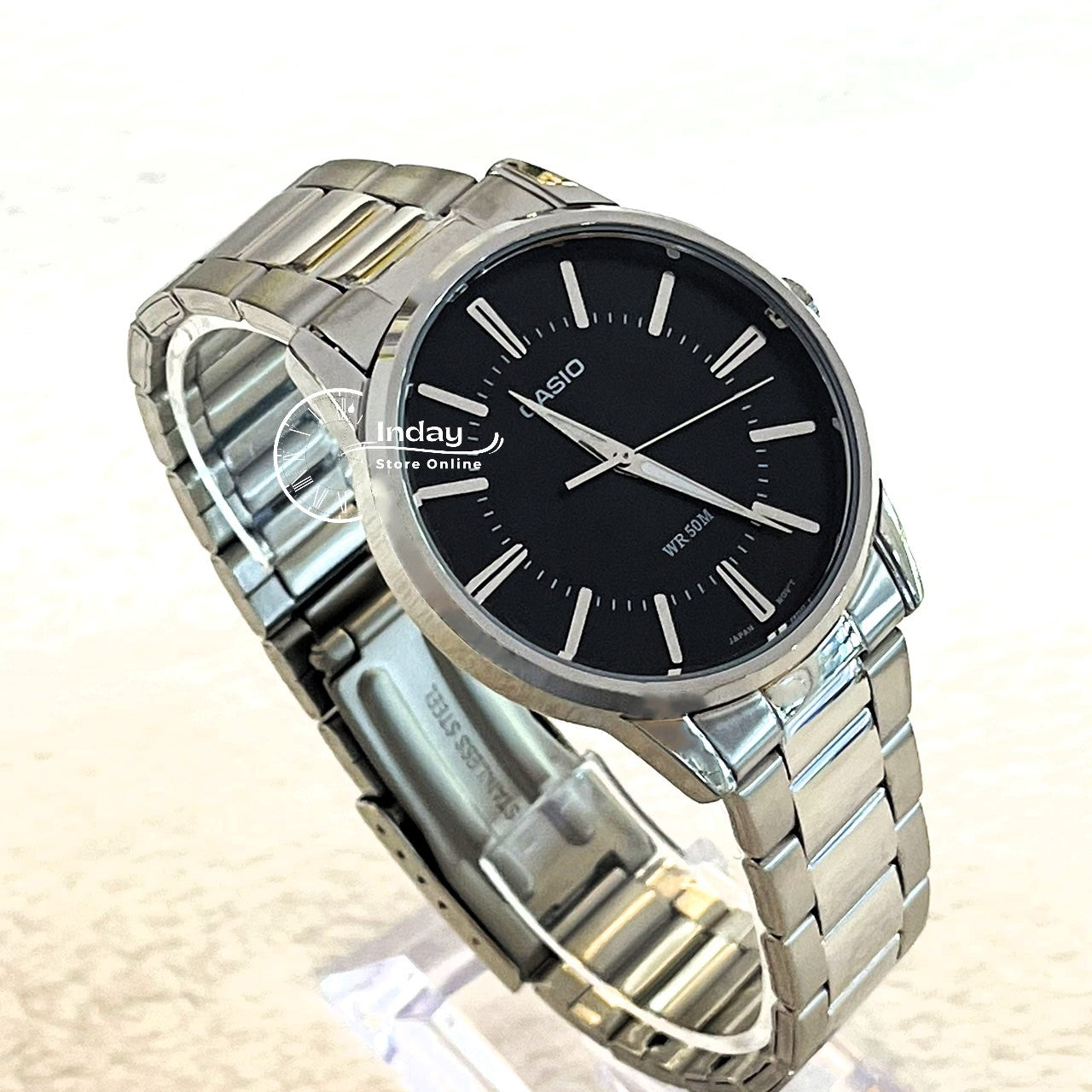 Casio Fashion Men's Watch MTP-1303D-1A Stainless Steel Band Mineral Glass