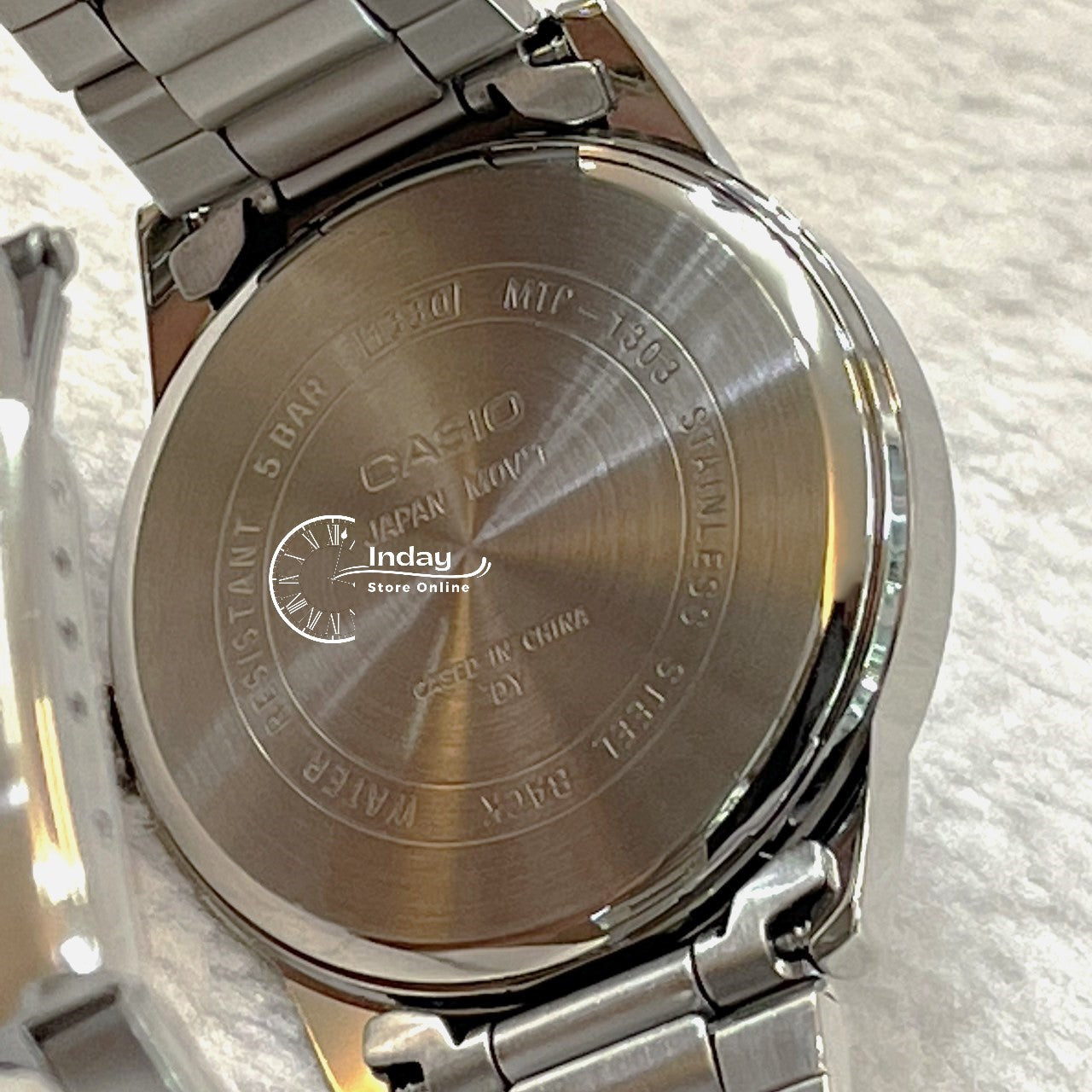 Casio Fashion Men's Watch MTP-1303D-1A Stainless Steel Band Mineral Glass