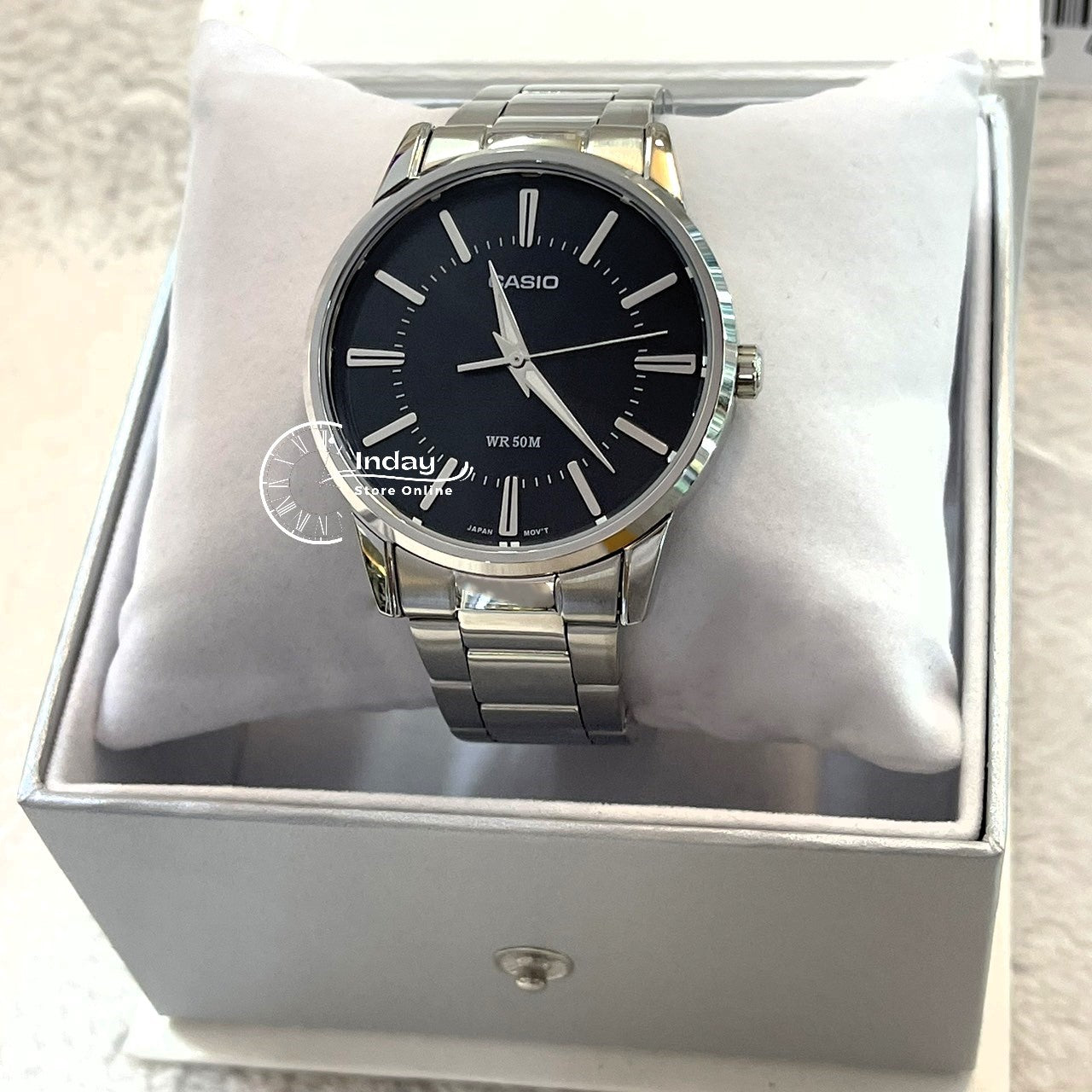 Casio Fashion Men's Watch MTP-1303D-1A Stainless Steel Band Mineral Glass