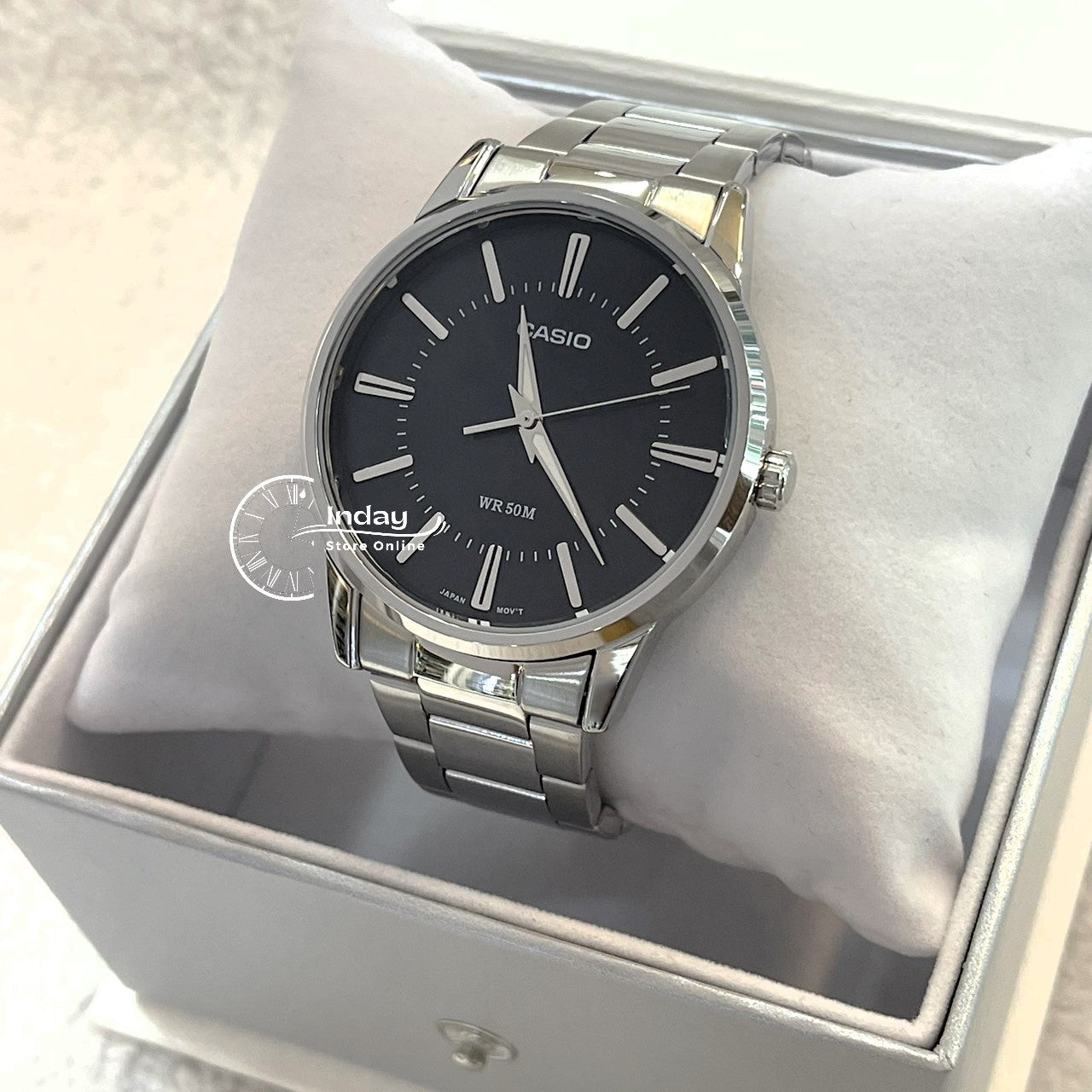 Casio Fashion Men's Watch MTP-1303D-1A Stainless Steel Band Mineral Glass