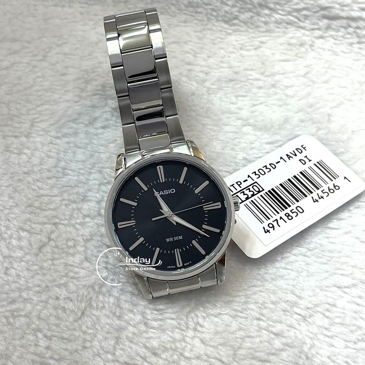 Casio Fashion Men's Watch MTP-1303D-1A Stainless Steel Band Mineral Glass