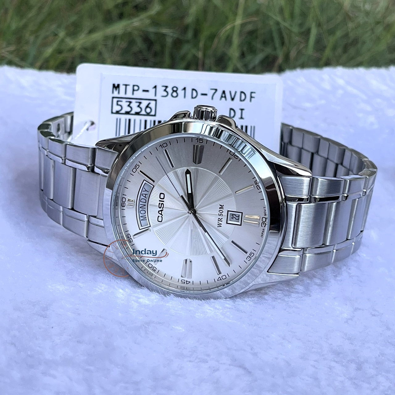 Casio Fashion Men's Watch MTP-1381D-7A Stainless Steel Band Mineral Glass