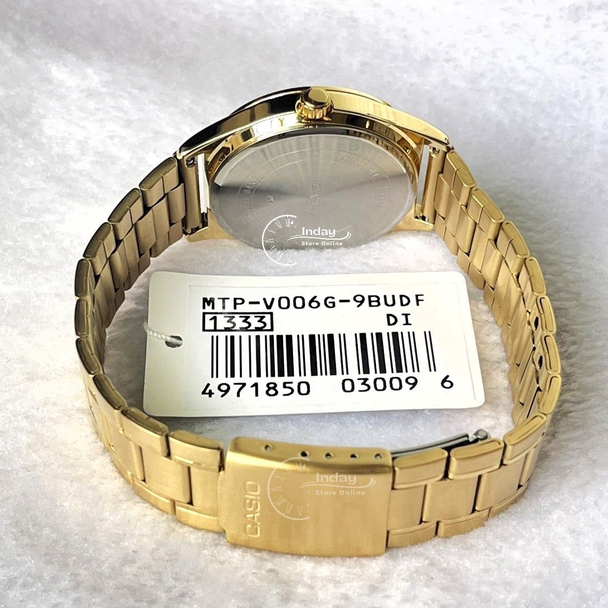 Casio Standard Men's Watch MTP-V006G-9B Gold Plated Stainless Steel Mineral Glass