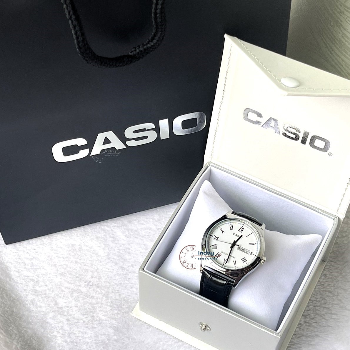 Casio Standard Men's Watch MTP-V006L-7B Mineral Glass Leather Band