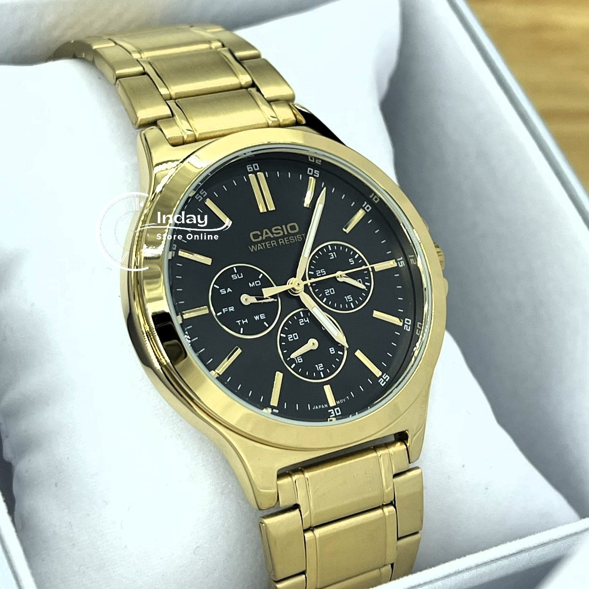 Casio Standard Men's Watch MTP-V300G-1A Gold Plated Stainless Steel Mineral Glass