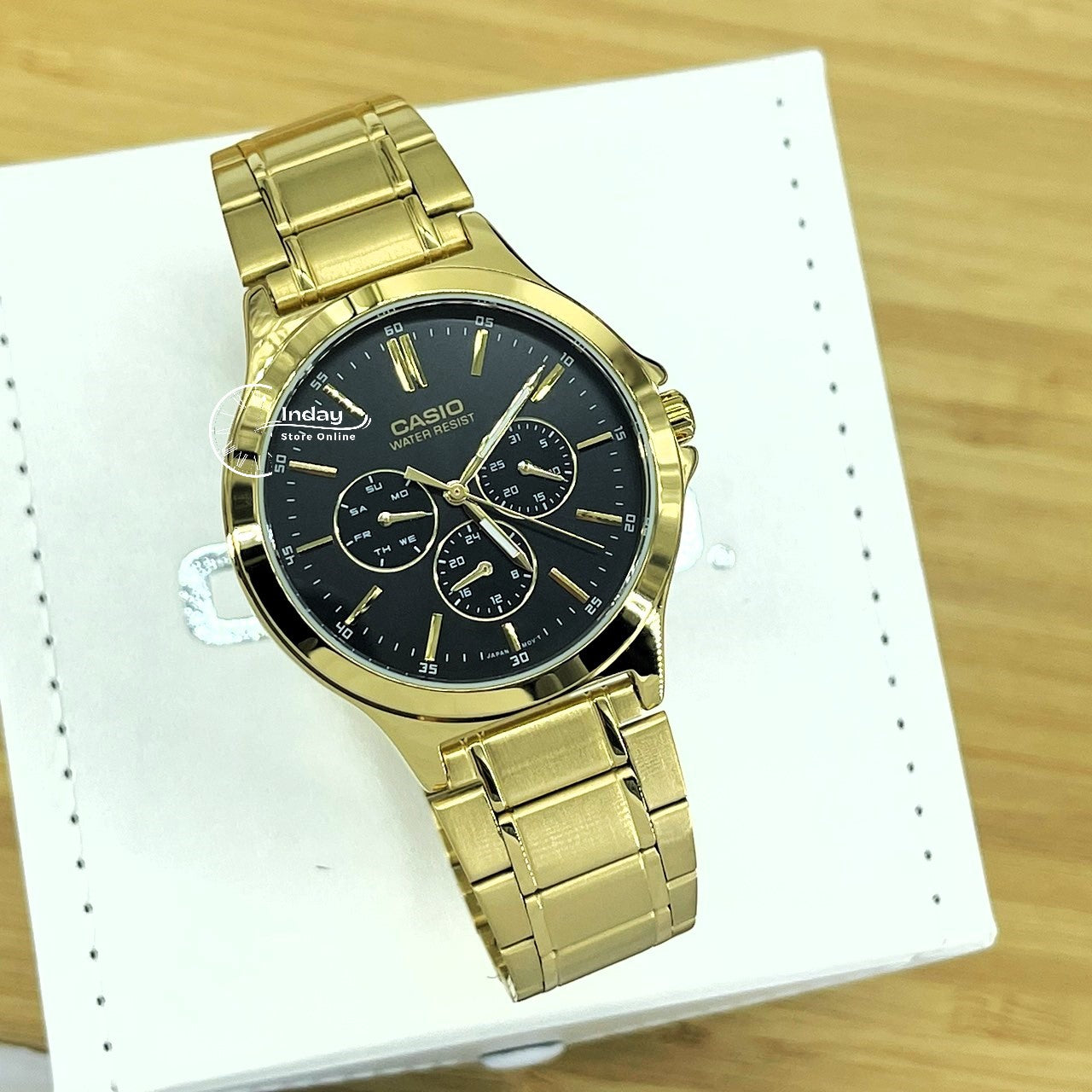 Casio Standard Men's Watch MTP-V300G-1A Gold Plated Stainless Steel Mineral Glass