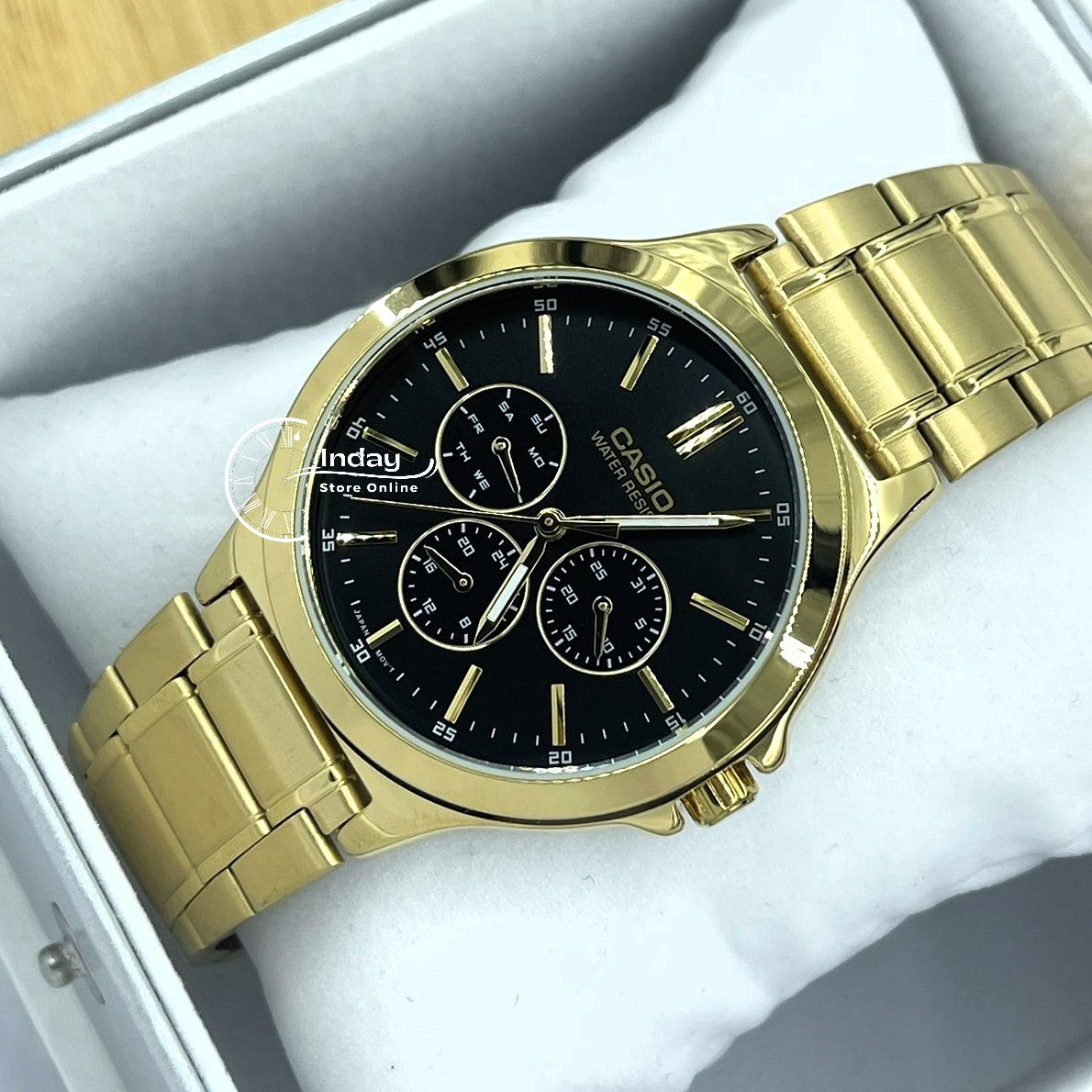 Casio Standard Men's Watch MTP-V300G-1A Gold Plated Stainless Steel Mineral Glass