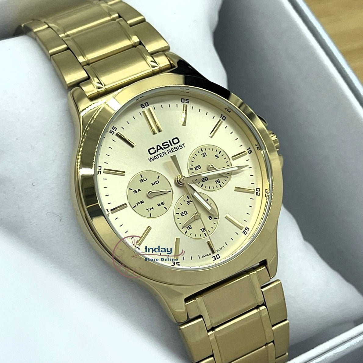 Casio Standard Men's Watch MTP-V300G-9A Gold Plated Stainless Steel Mineral Glass