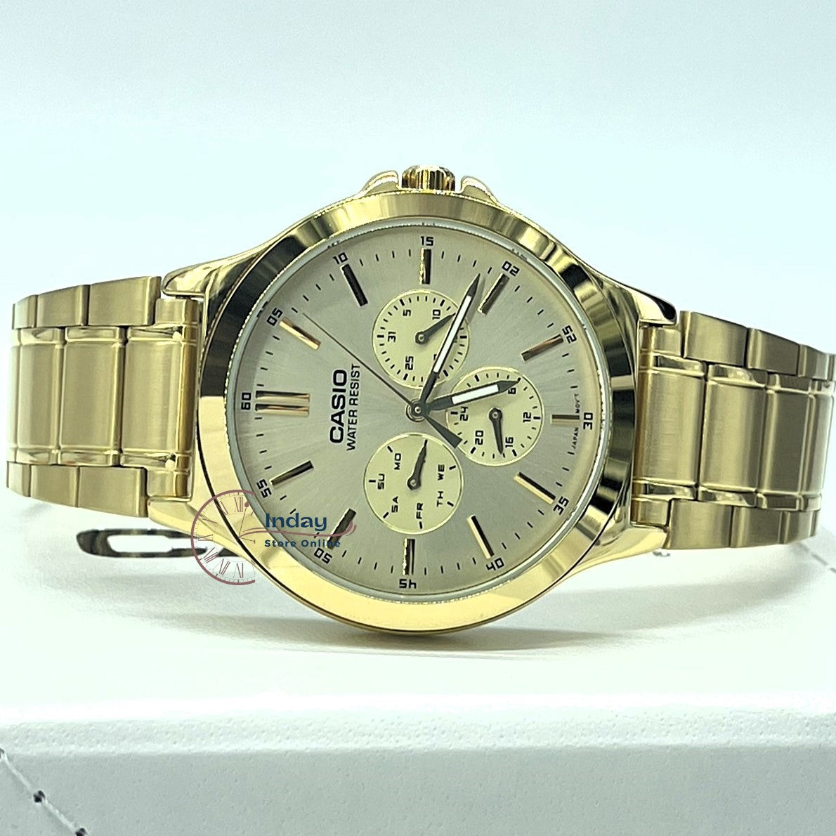 Casio Standard Men's Watch MTP-V300G-9A Gold Plated Stainless Steel Mineral Glass