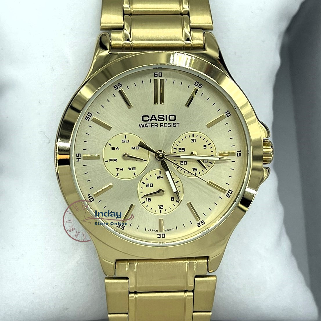 Casio Standard Men's Watch MTP-V300G-9A Gold Plated Stainless Steel Mineral Glass