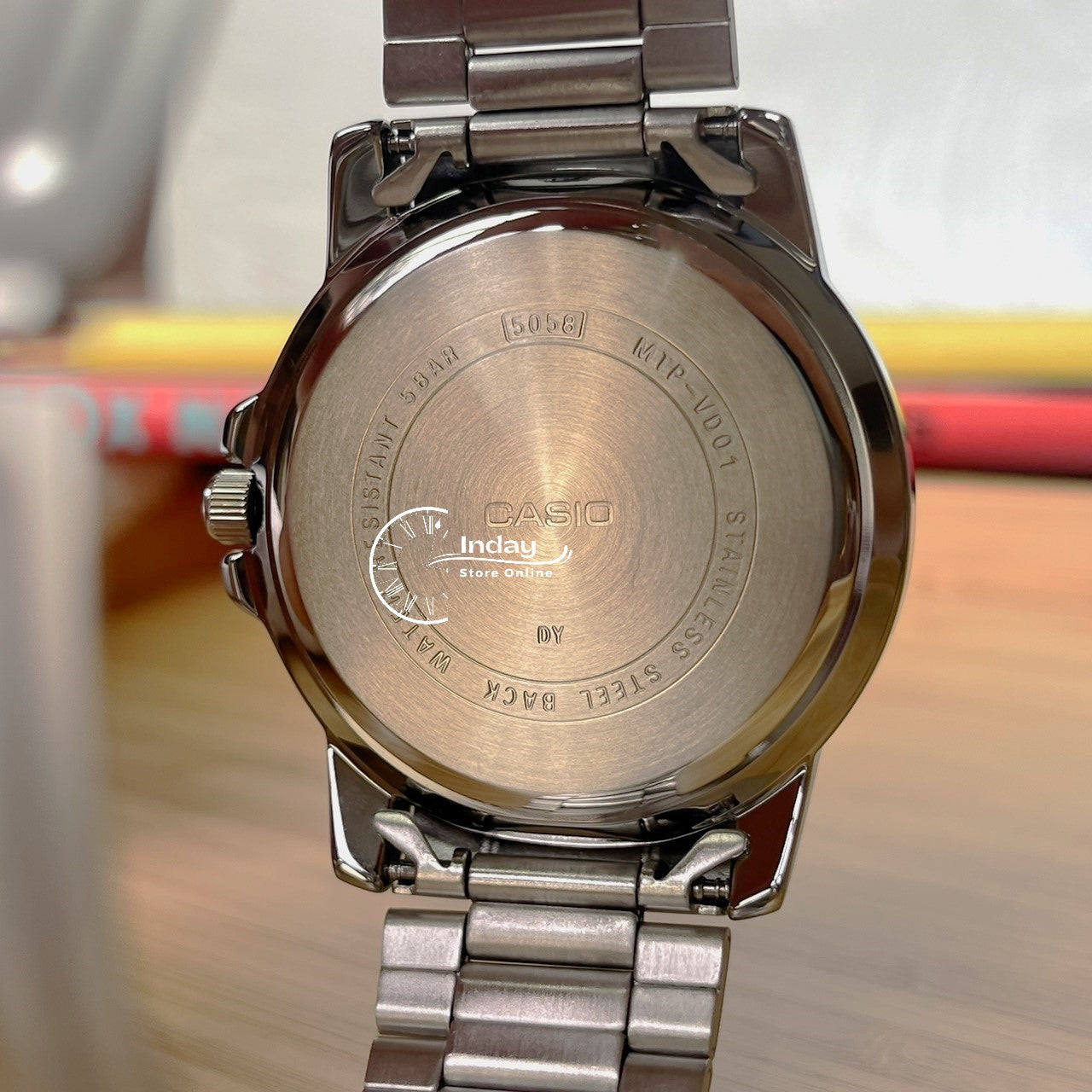 Casio Fashion Men's Watch MTP-VD01D-1B Silver Plated Stainless Steel Mineral Glass