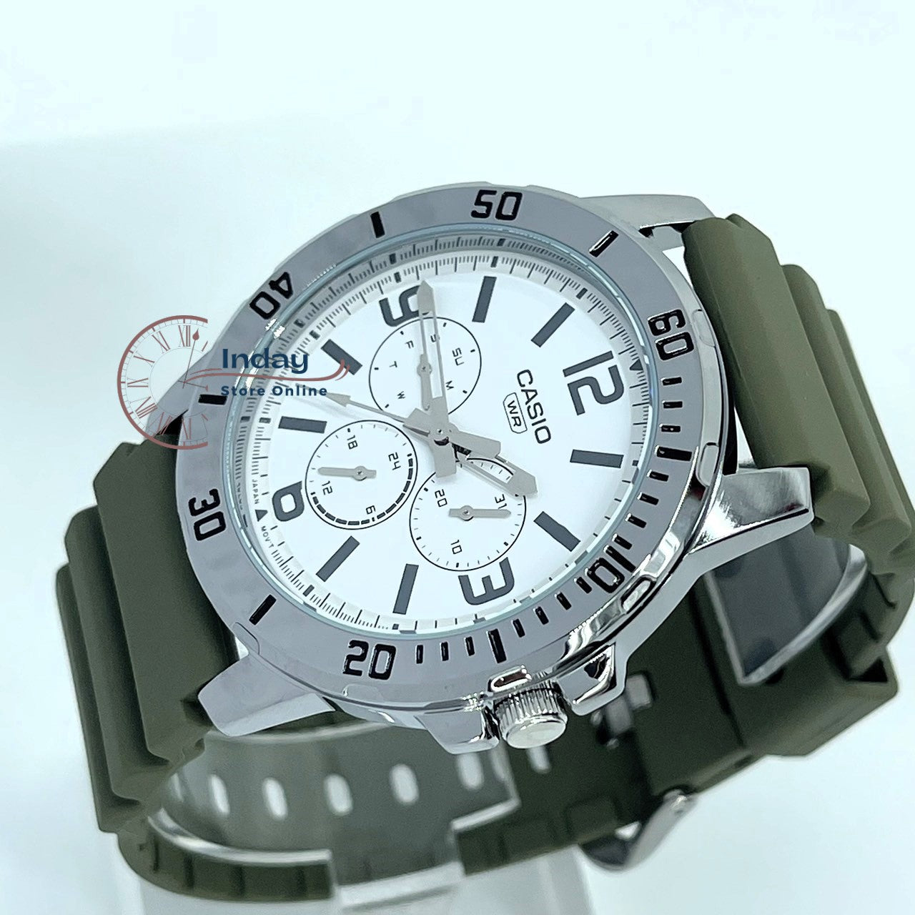 Casio Men's Watch MTP-VD300-3B Resin Band Mineral Glass