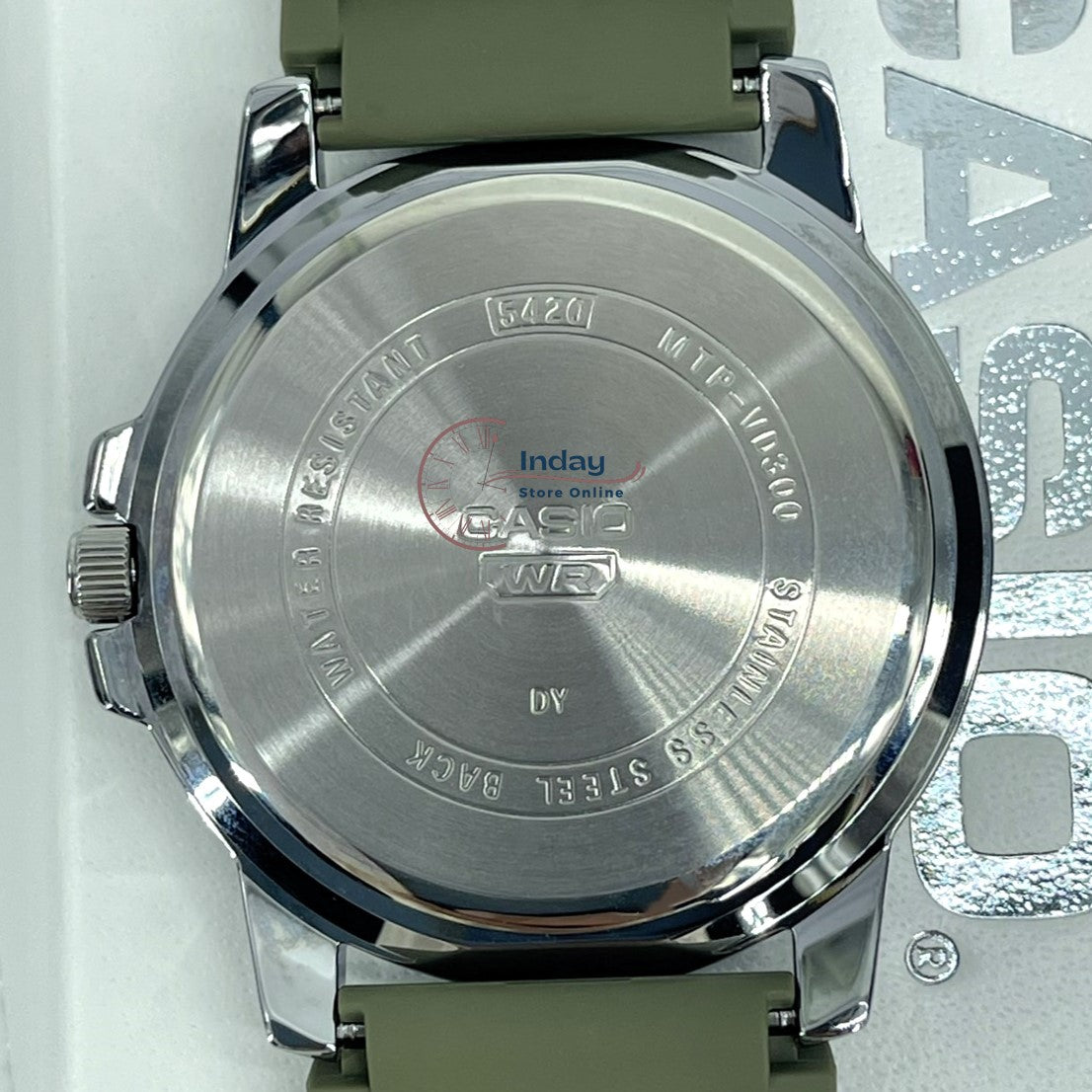 Casio Men's Watch MTP-VD300-3B Resin Band Mineral Glass