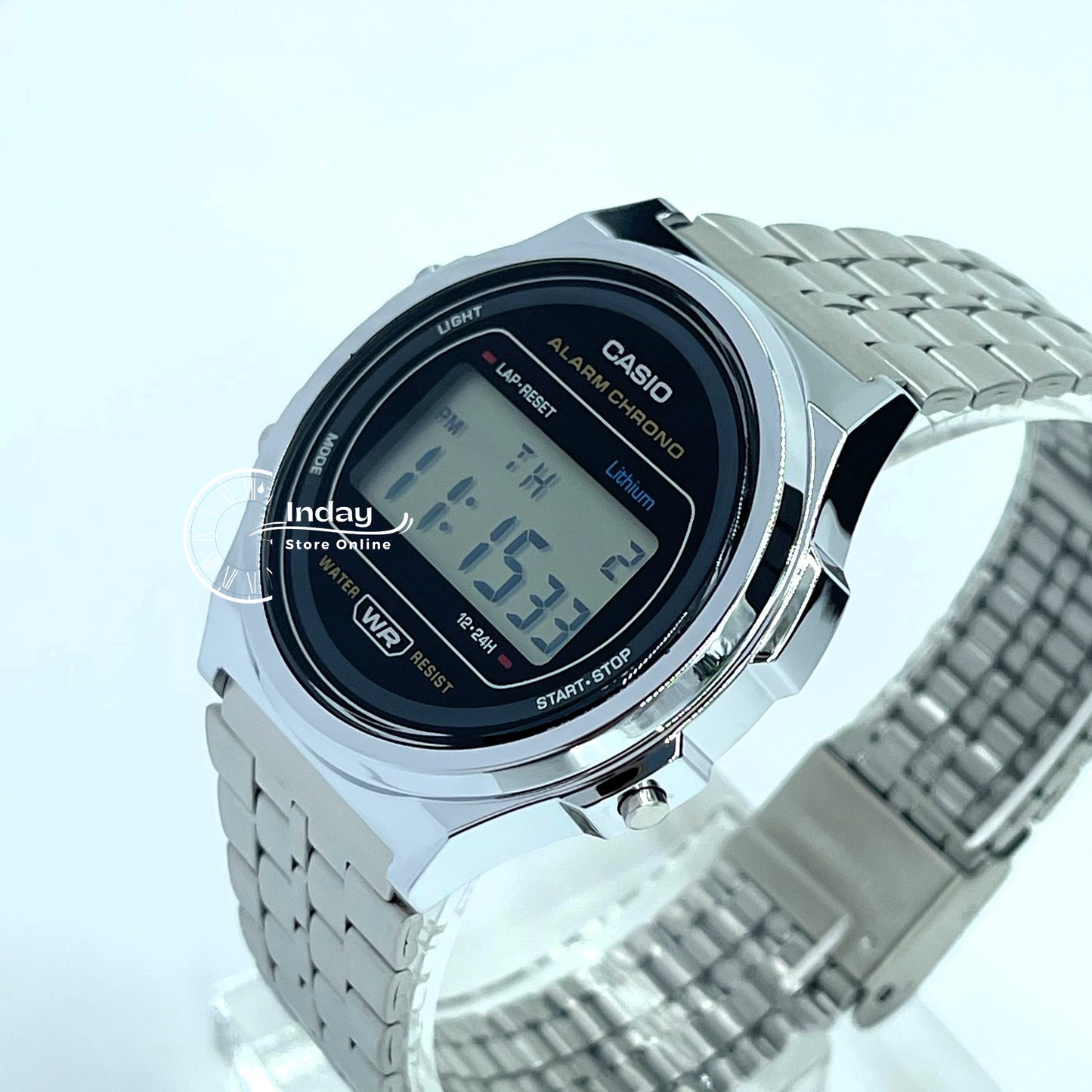 Casio Women's Watch A171WE-1A Resin Glass Stainless Steel Band Adjustable Clasp Battery Life 7-Years