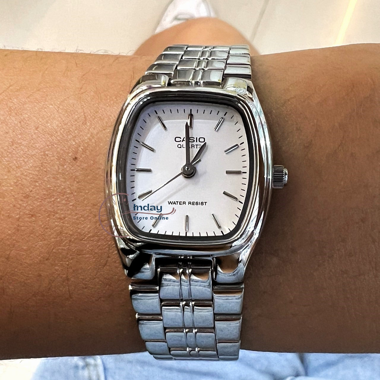 Casio Fashion Women's Watch LTP-1169D-7A Silver Stainless Steel Band Mineral Glass Triple-fold Clasp