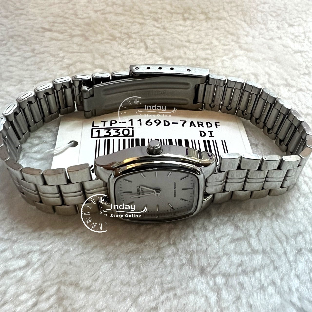 Casio Fashion Women's Watch LTP-1169D-7A Silver Stainless Steel Band Mineral Glass Triple-fold Clasp