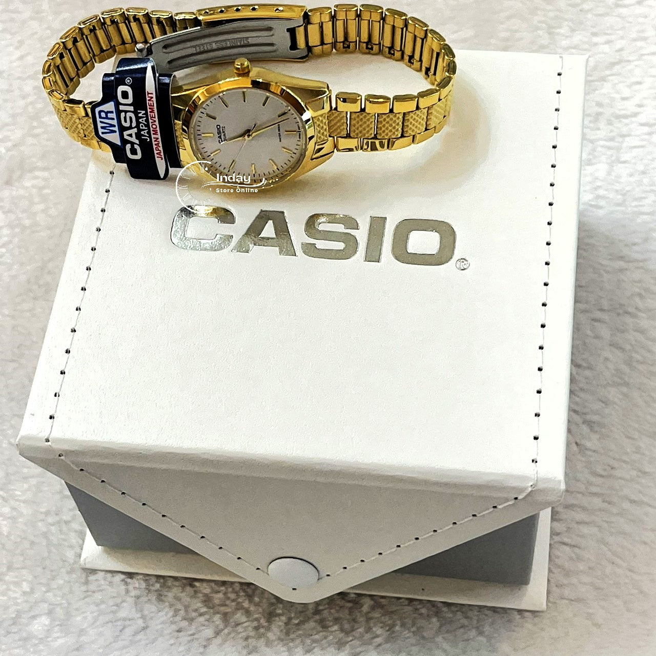 Casio Fashion Women's Watch LTP-1274G-7A Gold Plated Stainless Steel Band Mineral Glass