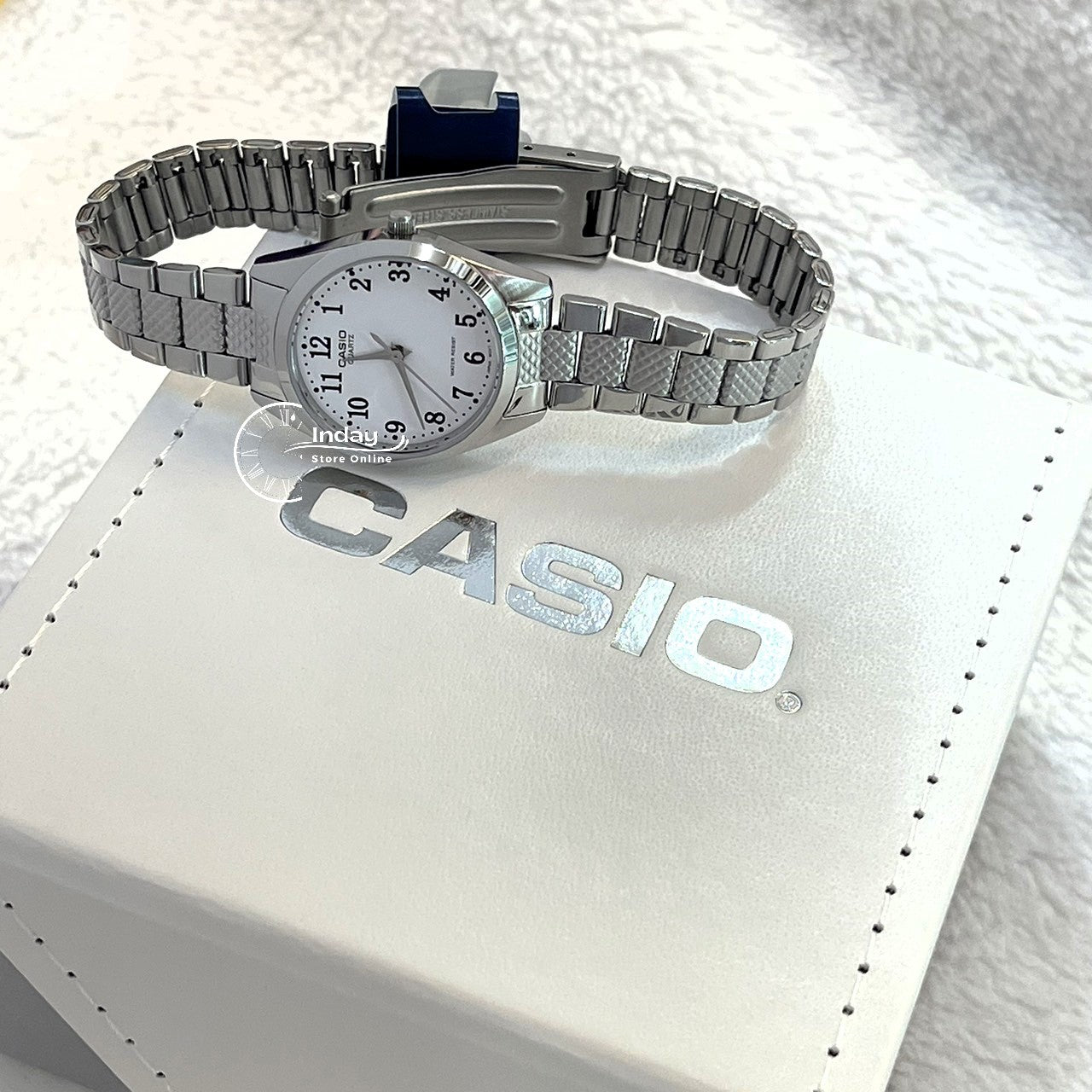 Casio Fashion Women's Watch LTP-1274D-7B Silver Stainless Steel Strap
