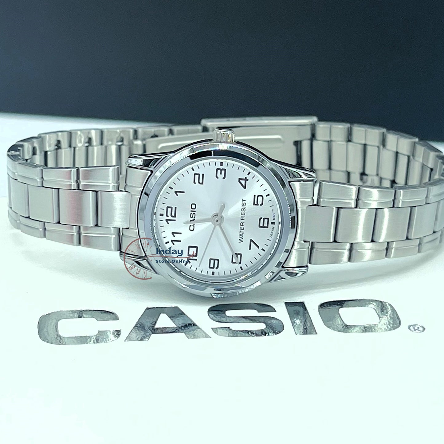 Casio Standard Women's Watch LTP-V001D-7B Silver Stainless Steel Strap