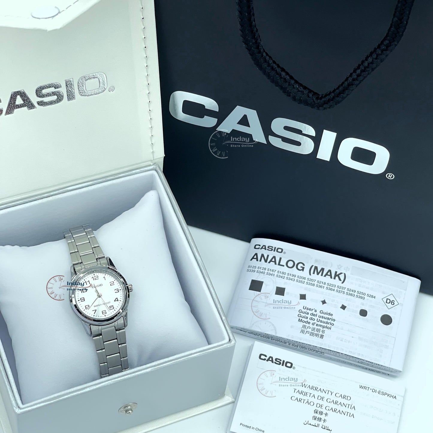 Casio Standard Women's Watch LTP-V001D-7B Silver Stainless Steel Strap