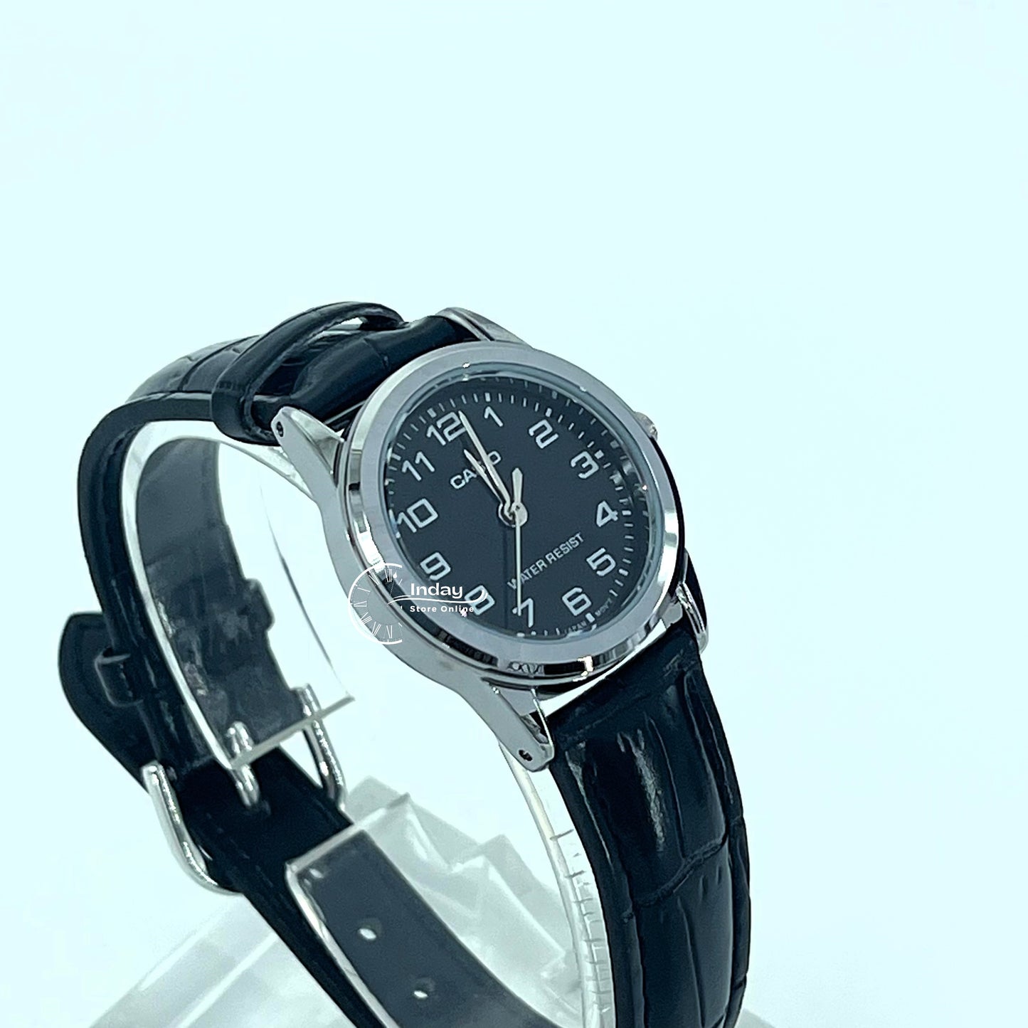 Casio Standard Women's Watch LTP-V001L-1B Black Leather Strap