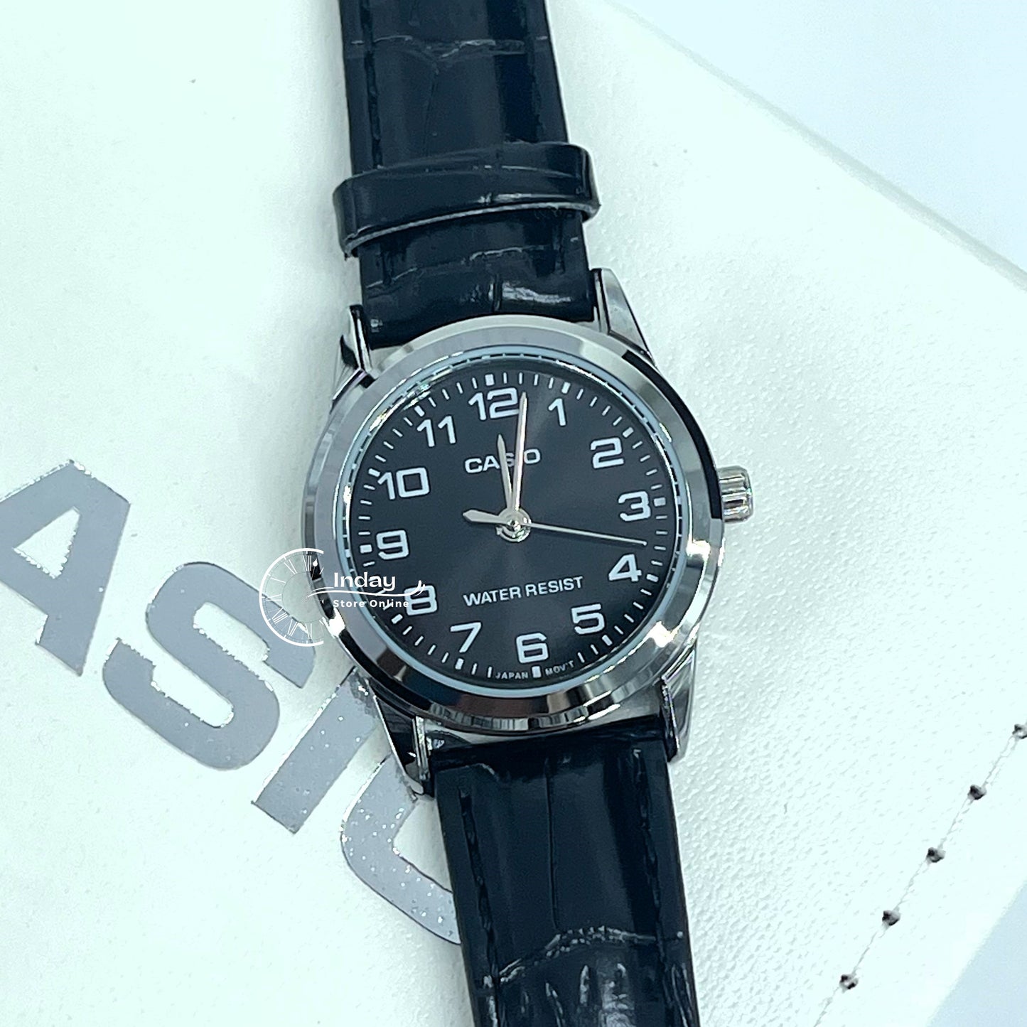 Casio Standard Women's Watch LTP-V001L-1B Black Leather Strap