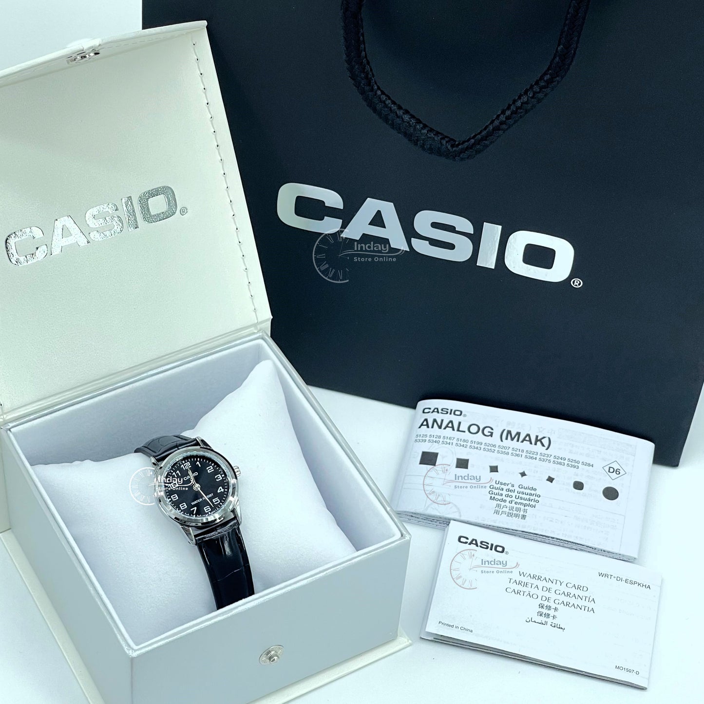 Casio Standard Women's Watch LTP-V001L-1B Black Leather Strap