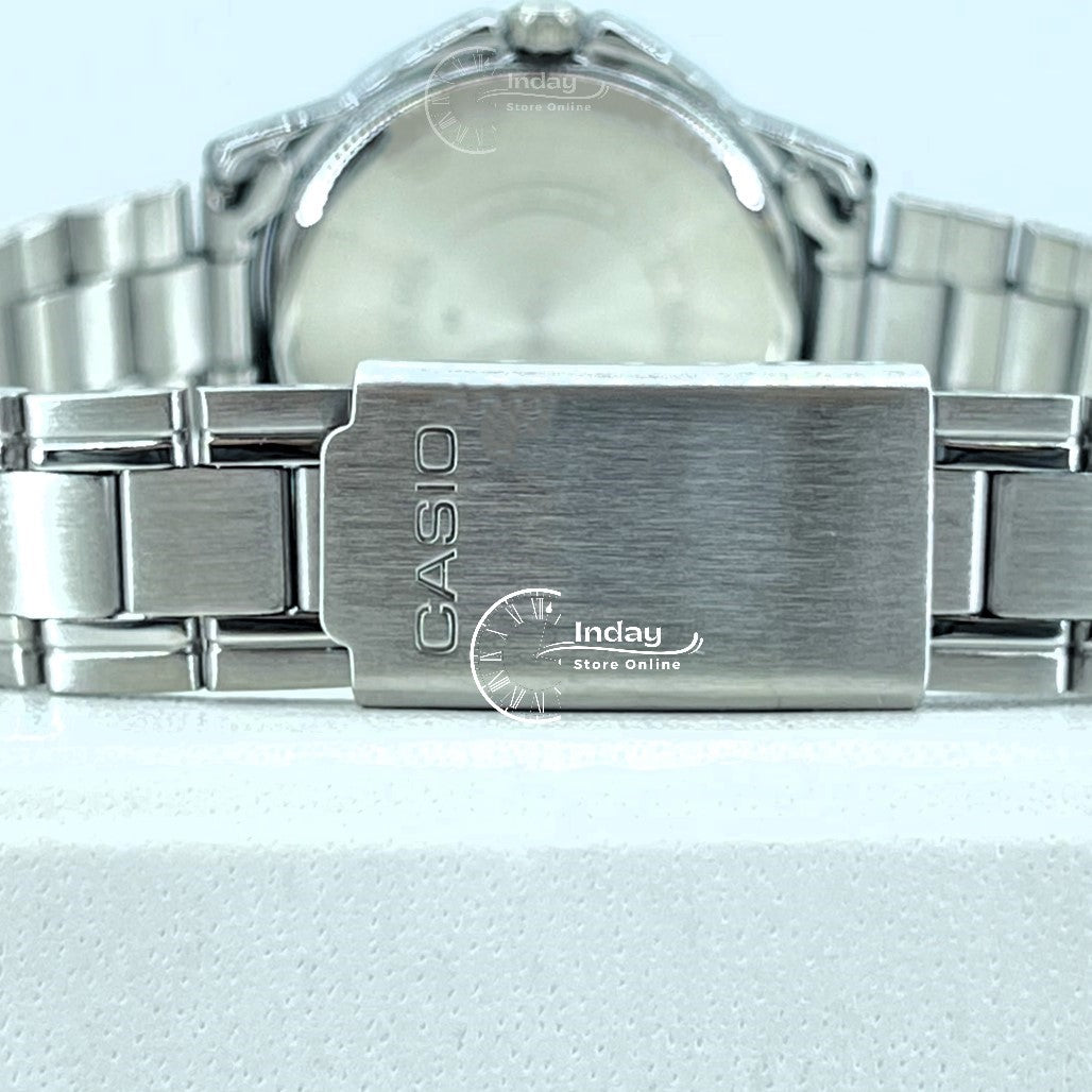 Casio Standard Women's Watch LTP-V004D-1B Silver Plated Stainless Steel Strap