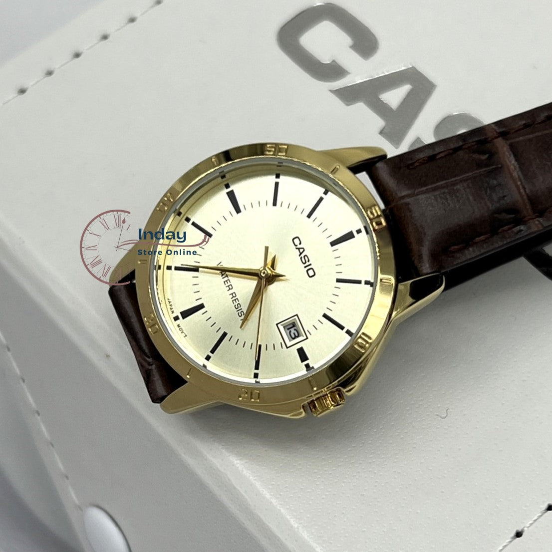 Casio Standard Women's Watch LTP-V004GL-9A Brown Leather Strap