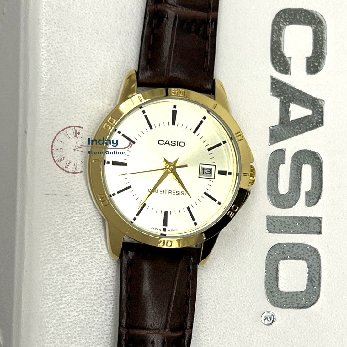 Casio Standard Women's Watch LTP-V004GL-9A Brown Leather Strap