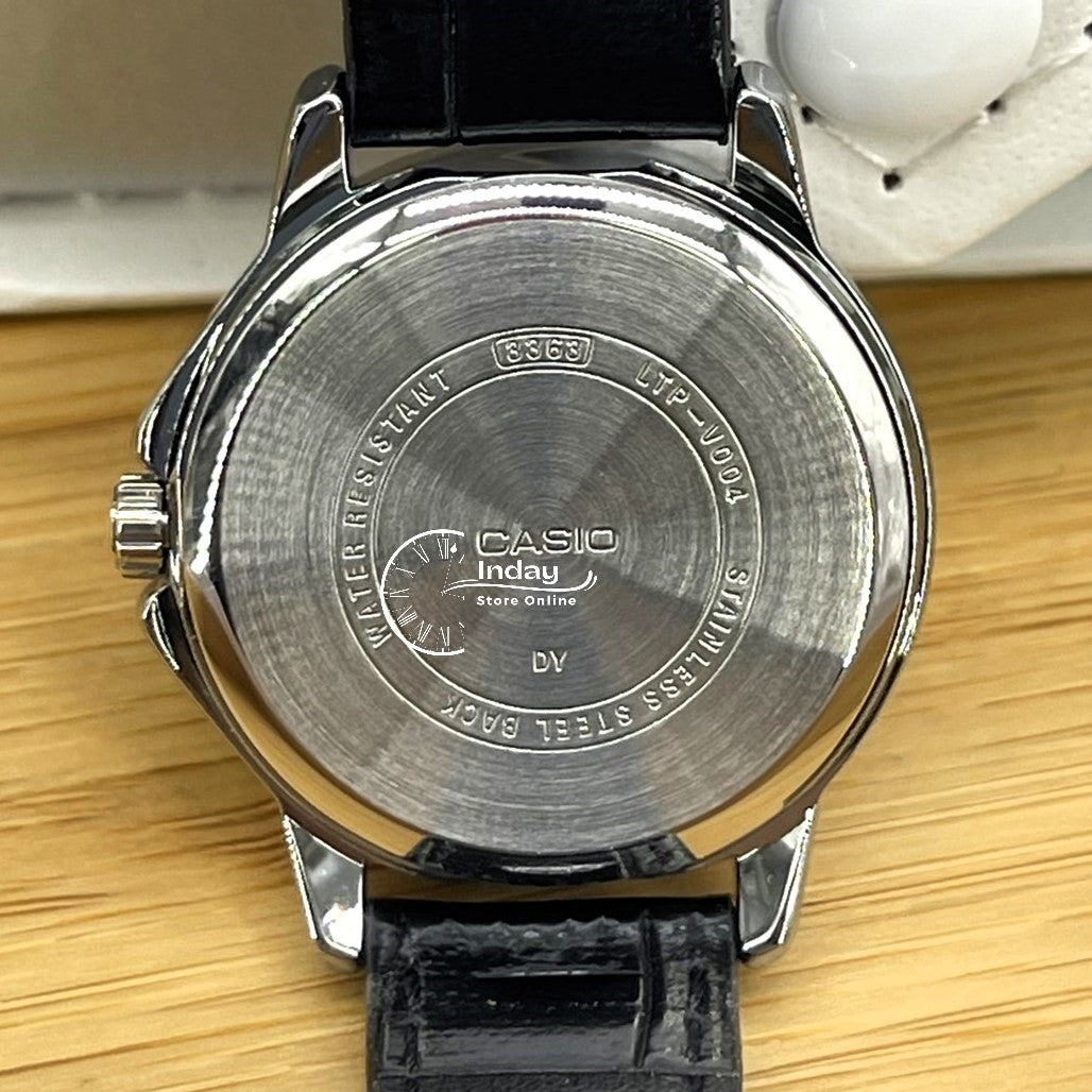 Casio Standard Women's Watch LTP-V004L-7A Black Leather Strap