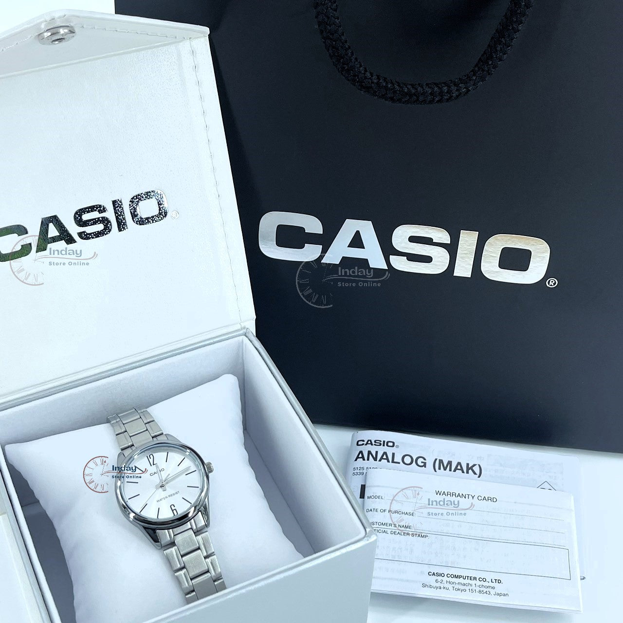 Casio Standard Women's Watch LTP-V005D-7B Silver Plated Stainless Steel Strap