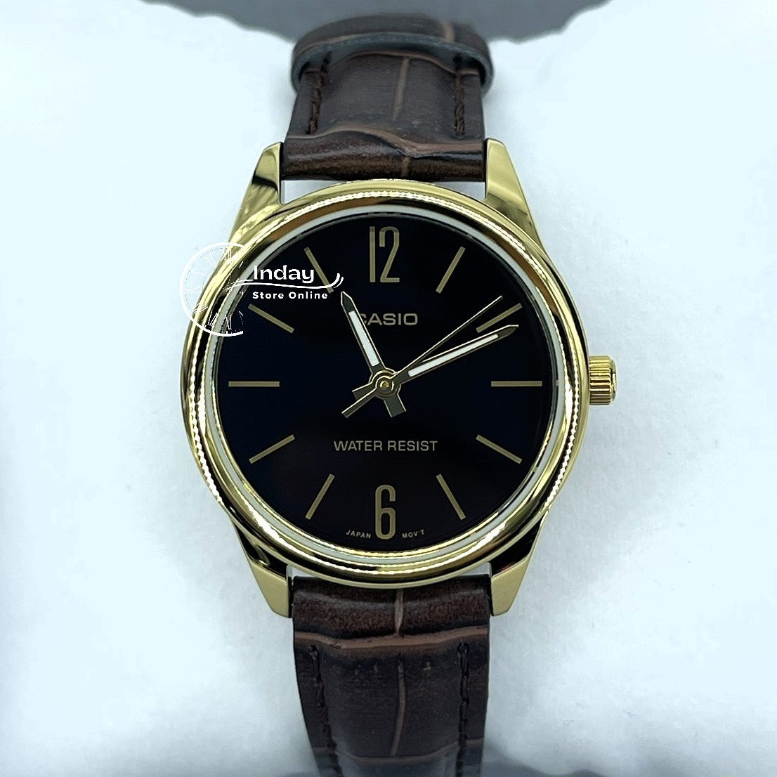 Casio Standard Women's Watch LTP-V005GL-1B Brown Leather Strap