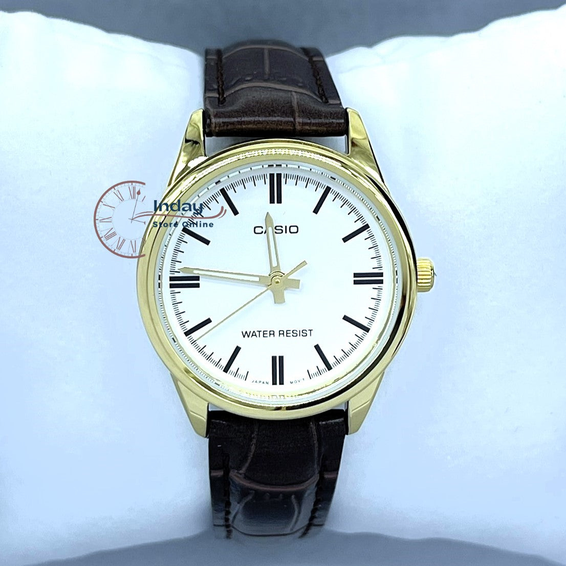 Casio Standard Women's Watch LTP-V005GL-7A Brown Leather Strap Mineral glass