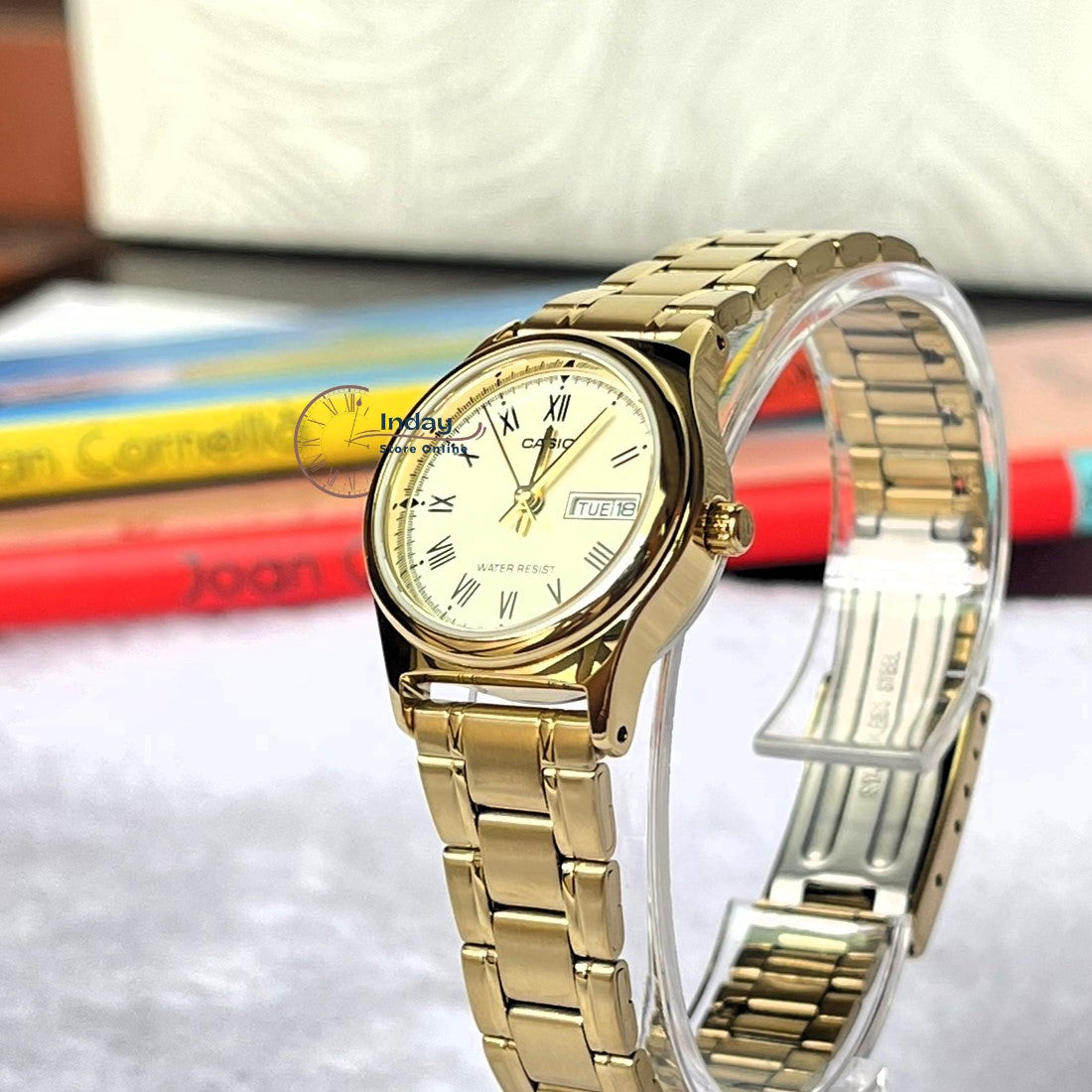 Casio Standard Women's Watch LTP-V006G-9B Gold ion Plated Stainless Steel Band Mineral Glass
