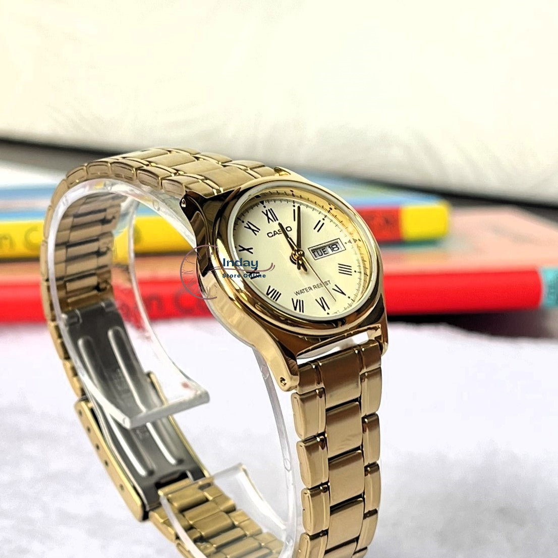 Casio Standard Women's Watch LTP-V006G-9B Gold ion Plated Stainless Steel Band Mineral Glass