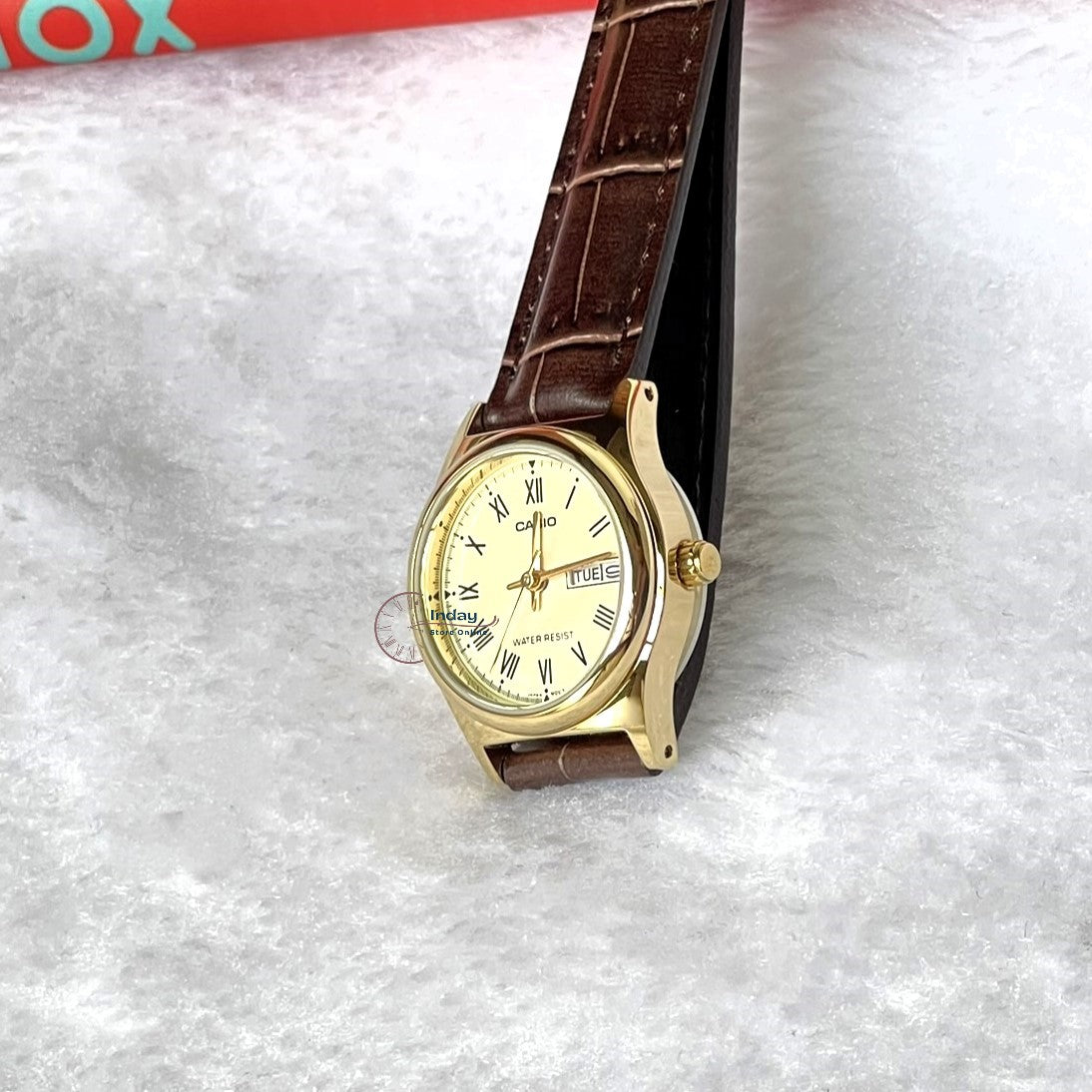 Casio Standard Women's Watch LTP-V006GL-9B Brown Leather Strap Mineral Glass