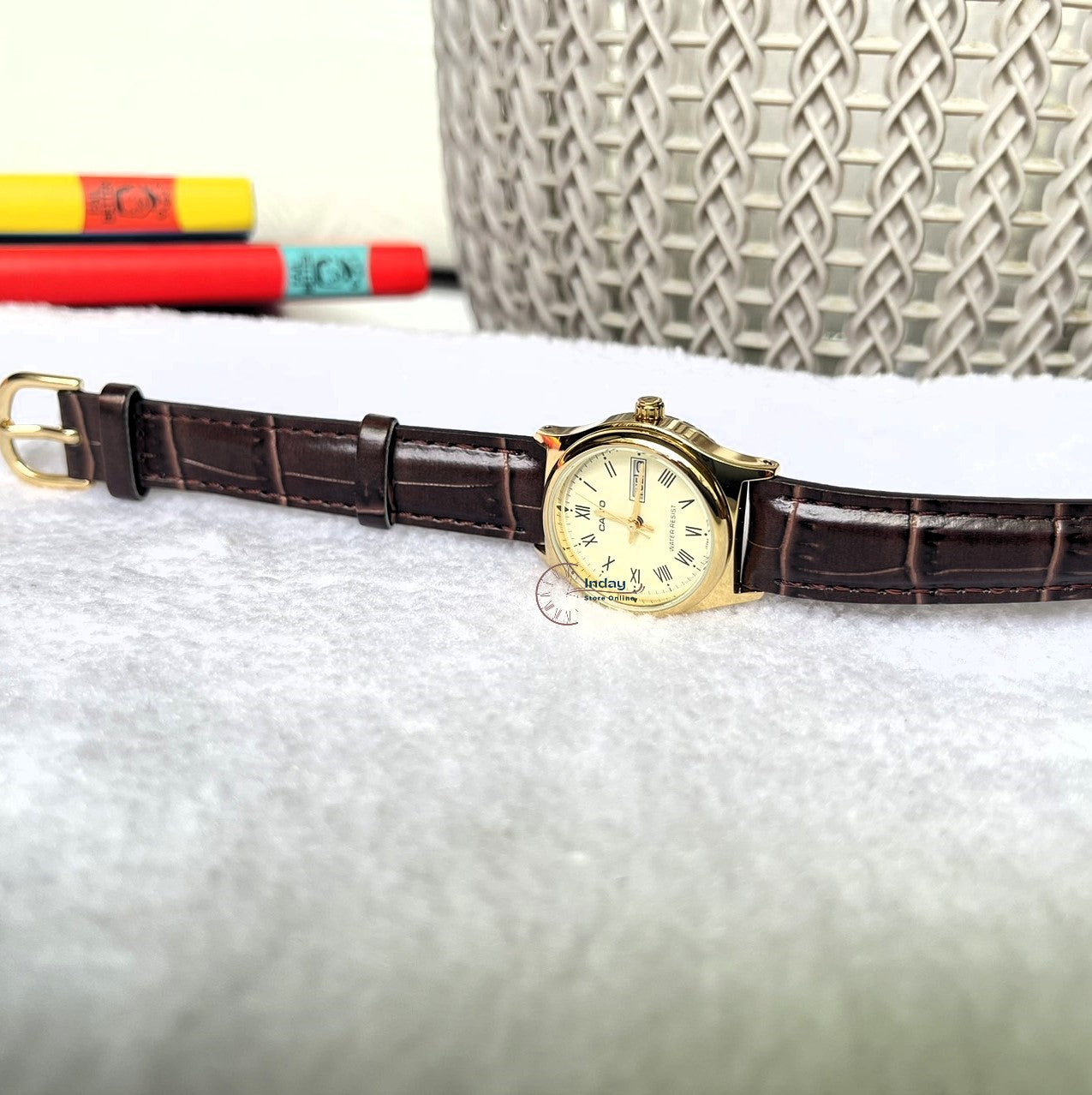 Casio Standard Women's Watch LTP-V006GL-9B Brown Leather Strap Mineral Glass