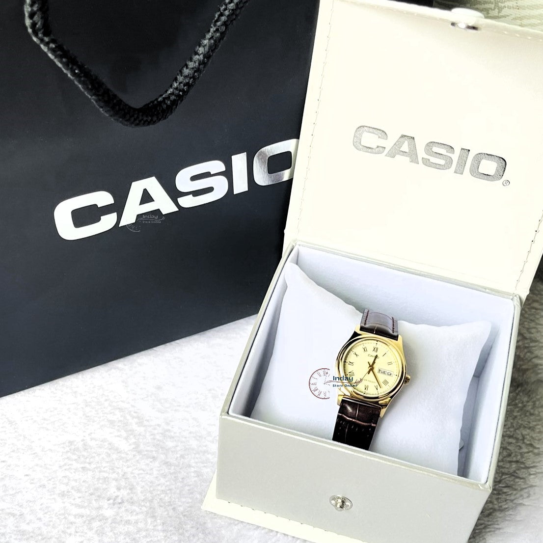 Casio Standard Women's Watch LTP-V006GL-9B Brown Leather Strap Mineral Glass