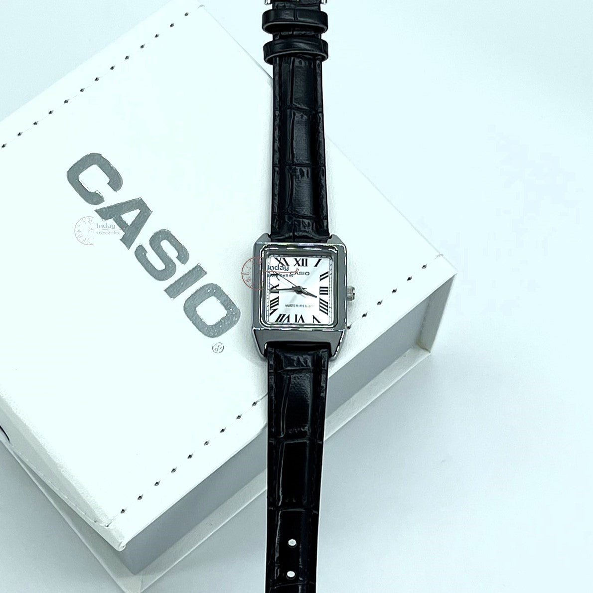 Casio Standard Women's Watch LTP-V007L-7B1 Square Type Black Leather Strap